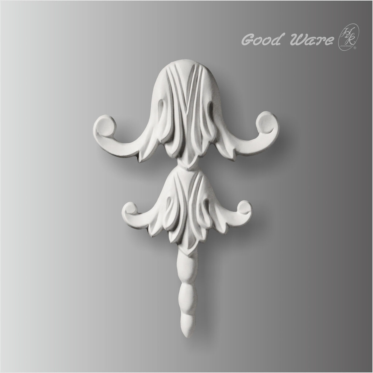 Scroll leaf drops onlay for cabinet