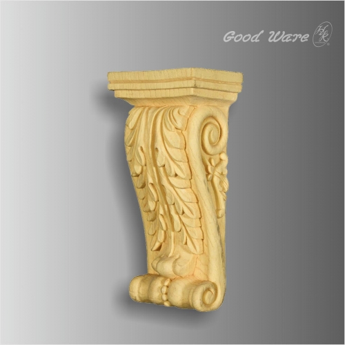 Decorative acanthus faux wood building corbels