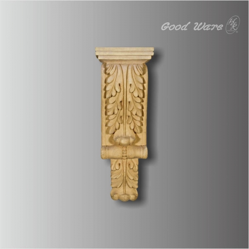 Polyurethane faux wood acanthus corbels