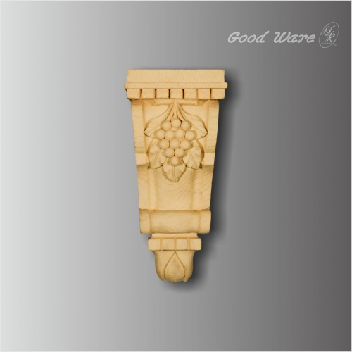 Polyurethane faux wood dentil grape corbels