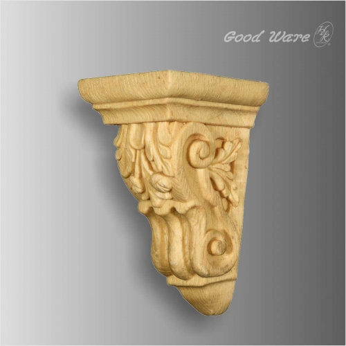 Polyurethane decorative faux wood mantel corbels