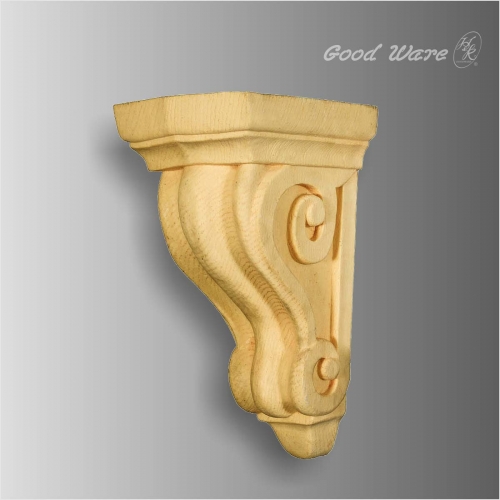 Polyurethane smooth faux wood corbels for mantels