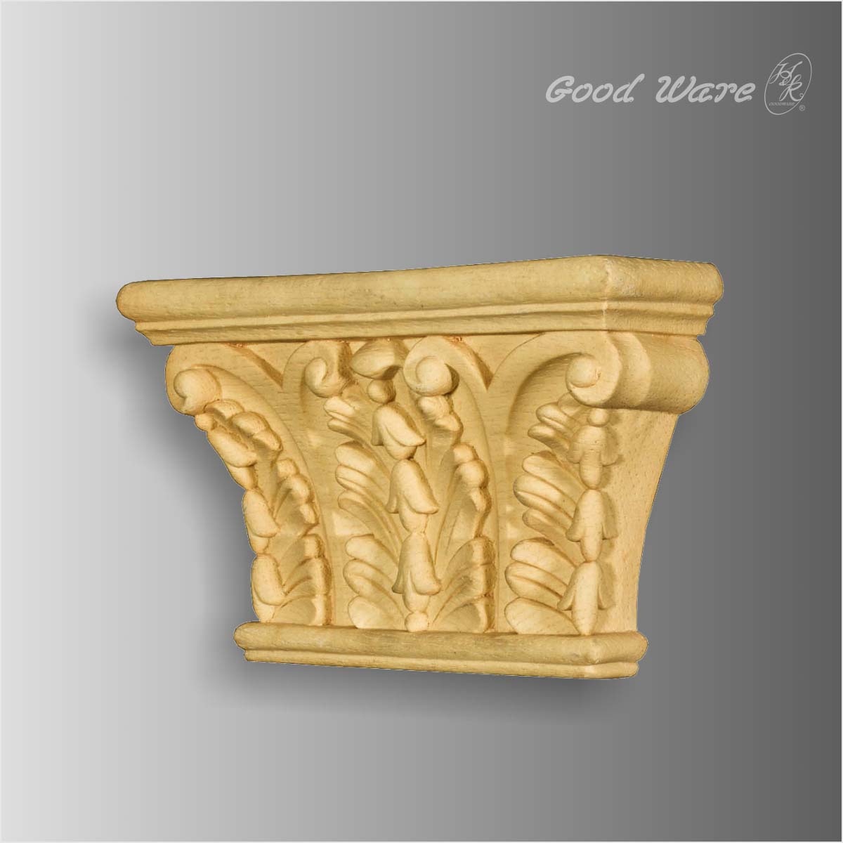 Polyurethane faux wood corbel shelf brackets