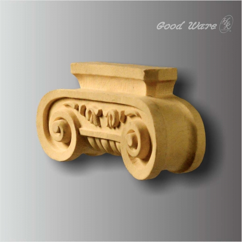 PU faux wood ionic decorative corbel shelves