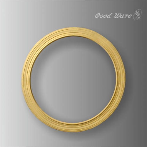 Faux wood round simple mirror frame for sale