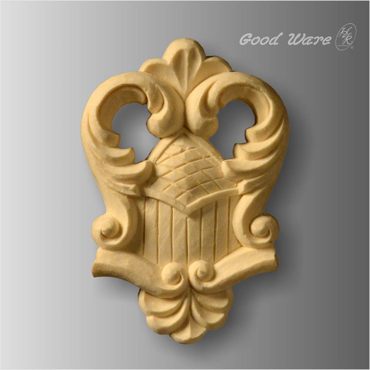 Polyurethane faux wood french applique