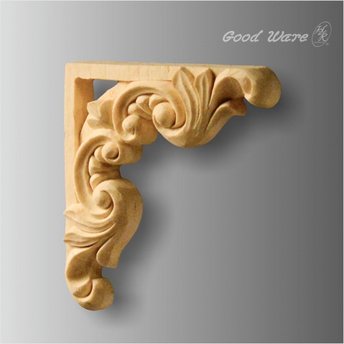 Decorative faux wood onlays appliques corner