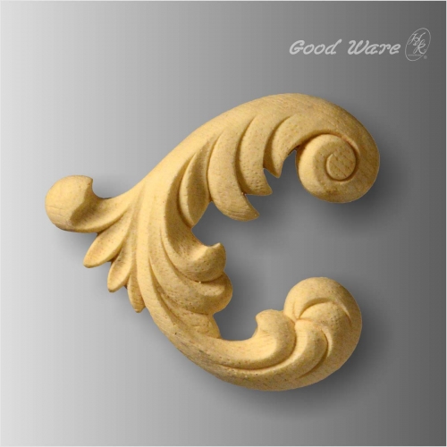 Polyurethane faux wood corner applique