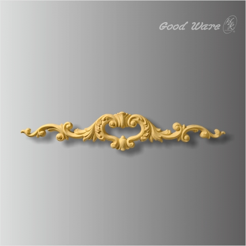 Faux wood carved appliques and onlays