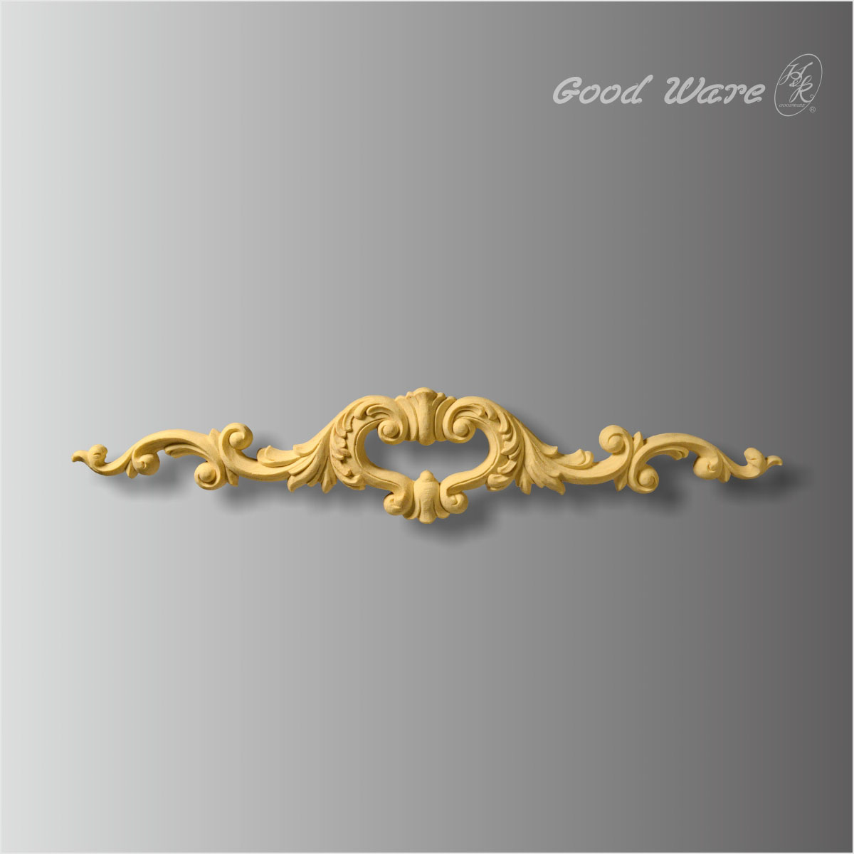 Faux wood carved appliques and onlays