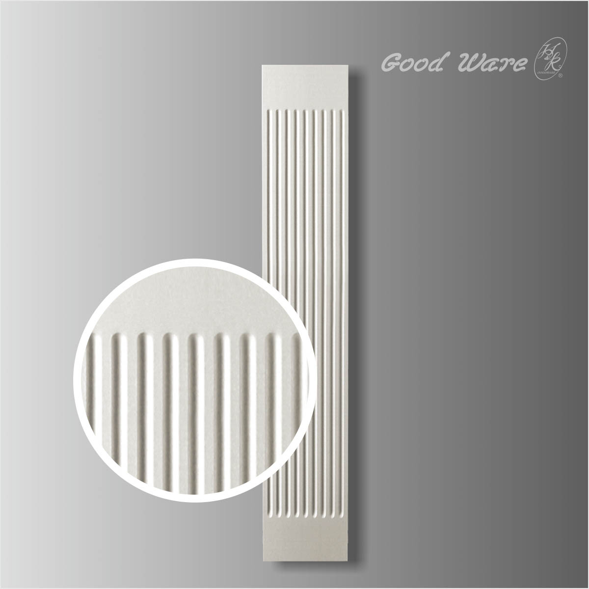 Polyurethane flat fluted pilaster column