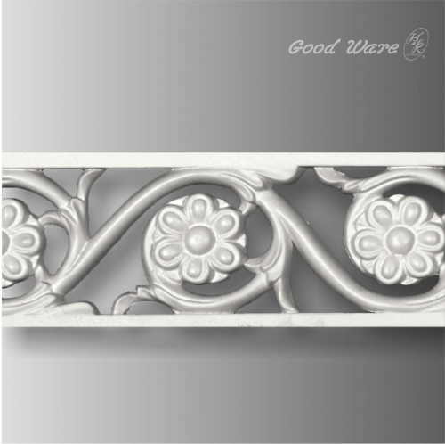 Polyurethane floral pierced trim molding