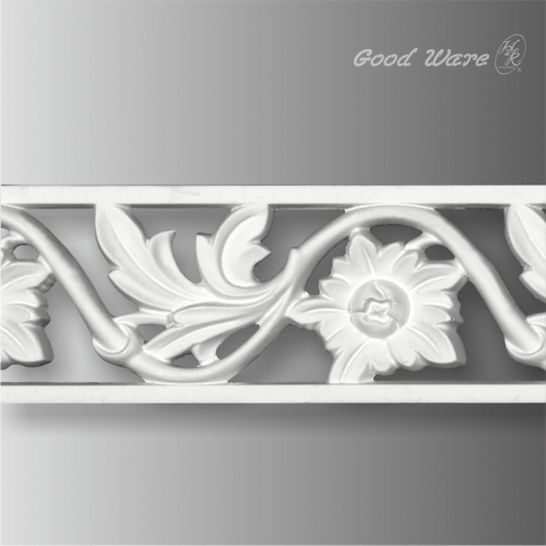 Polyurethane floral pierced trim and moulding