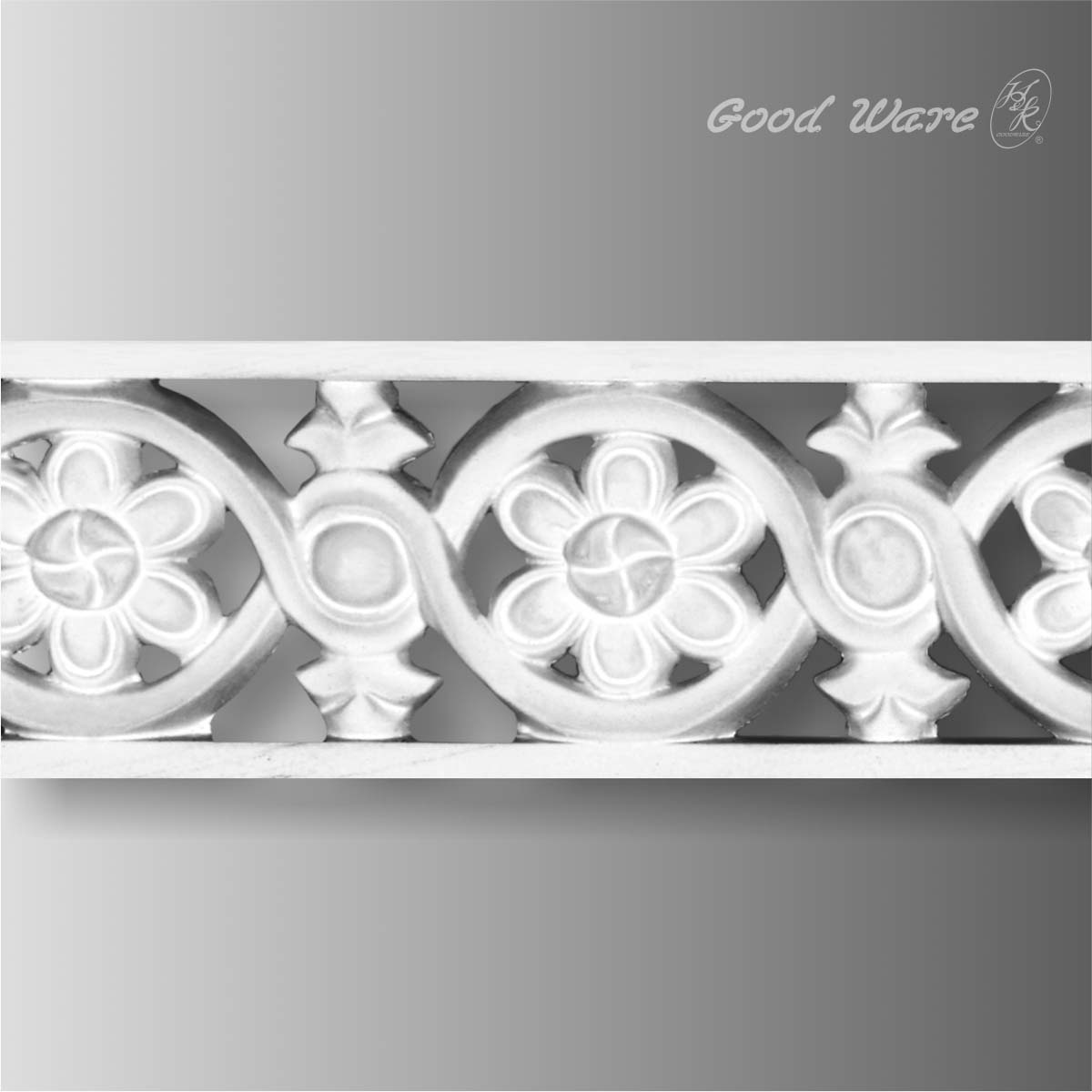 Polyurethane rose pierced trim and molding