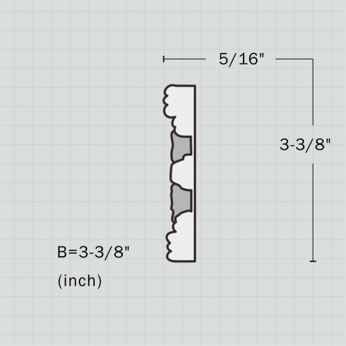 Polyurethane decorative pierced moulding trim